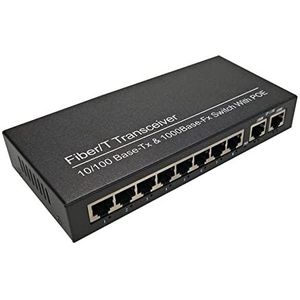 Videoconferentiecamera 8 poort 100 Mbps IEEE802. 3af Poe Schakelaar 8CH plus 2ch Gigabit Uplink Power over Ethernet Network Switch for IK P Cameratelefoon AP voor grote vergaderruimtes