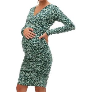 MAMALICIOUS Mama Licious damesjurk, zwangerschapsjurk, Green Gables, XL
