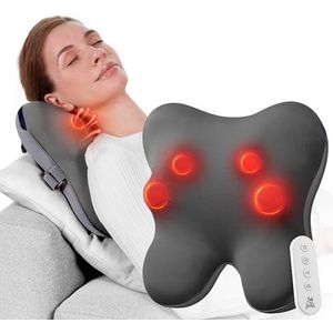 BOB AND BRAD Rug- en nekmasseur voor pijnverlichting Deep Tissue, EZBack-R Shiatsu Elektrisch Massagekussen met Afstandsbediening voor Schouder, Been, Groot Geschenk