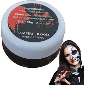 5 Pcs Nepbloed voor Halloween | 1 oz Solid Halloween Nep Bloed Crème | Realistische Blood Cream voor kostuum Zombie Vampire Dress Up Cosplay voor mannen en vrouwen Bufu