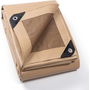 GUARD SHIELD Afdekzeil, met inslagringen, waterdicht, 2 m x 3 m, beige/kaki, geweven zeil, 200 g/m², beschermend zeil, multifunctioneel, scheurvast, uv-gestabiliseerd, schimmelbestendig