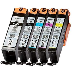 5 originele Setup Canon PGI580 CLI581 PGI-580 CLI-581 inktcartridges set Pixma printer