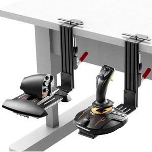 2 Pack Desk Mount Hotas Mount Joystick Mount Compatibel met Logitech X52/X52 Pro/X56/X56 Rhino Hotas, Thrustmaster T. Flight Hotas/A-10C Warthog/T.16000M FCS/TCA Airbus Joystick/Winwing Orion