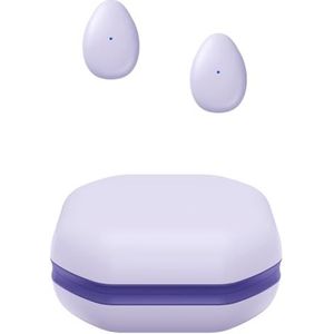 eleror Draadloze mini-bluetooth-oordopjes, klein/licht/dun, voor slaap/werk/fitness/hardlopen/drive, muziek of podcasts van iPhone/Android-telefoons (lichtpaars)