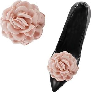 Decoratieve Schoen Clips Verwijderbare Bloemen Schoen Clip Satijn Schoen Gesp Hak Sandaal Accessoire 1 Paar, 9cm, Satijn
