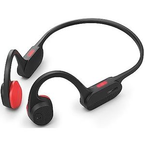 PHILIPS TAA5608BK/00 Draadloze Open-Ear Sport Hoofdtelefoon, Bone Conduction, Bluetooth LE Audio & LC3, IPX5 Waterbestendig,Tot 6 Uur Afspeeltijd, LED-veiligheidslampjes, Microfoon, USB-C-kabel, Zwart