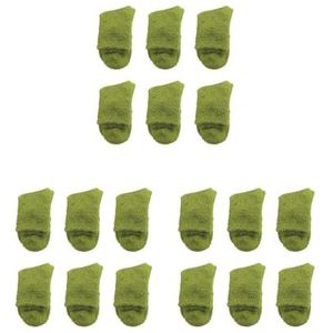 Siepificius 6 Pairs Stuff Sok Winter Supplies Huishoudelijke Accessoires Wasbaar Herbruikbare Langdurige Japanse Stijl Voeten Warmer Diepe Grijs, 3 Set Groen, 26 EU