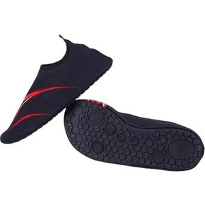 Waterschoenen, waterschoenen, heren en dames, strand, camping, volwassenen, plat, zacht, wandelen, yoga, sneakers, blote voetschoenen voor surfen, duiken, Rood, 42.5 EU