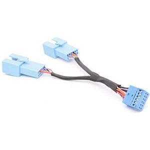 Y-adapter 12-pins geschikt voor VW Audi Seat Skoda met AUX/Media-In vanaf juli 2010