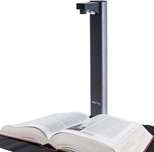 IRIScan Desk Document Scanner, Boek Scanner - v7pro:4K UltraHD | 18MP | 600dpi | draagbare scanner | visualiseren | document camera | OCR|IA afvlakking | auto scan | vinger wissen | Win Mac