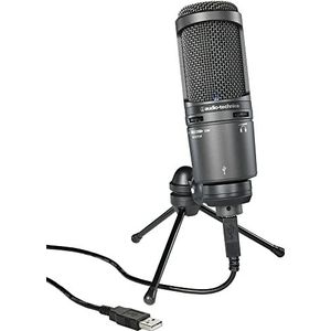 Audio-Technica AT2020USB+ condensatormicrofoon met nierkarakteristiek, zwart