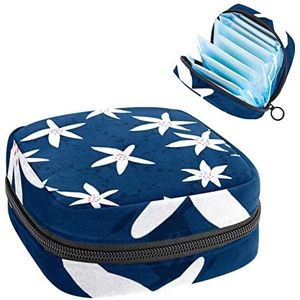 Maandverband Opbergtas,Draagbare maandverband Opbergzak,Blauw, Meerkleurig, 4.7x6.6x6.6 in/12x17x17 cm