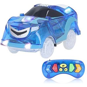 Verlichte Cars Tracks Universeel Gebruiksvriendelijk ABS Cars Home for Kids (Blauw)