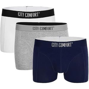 Bamboo Boxers Heren - Set van 3 boxershorts voor heren, comfortabel ademend ondergoed - S-4XL ondergoed voor mannen en tieners, Meerkleurig, L