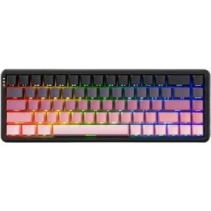 AK680MAX Bekabeld mechanisch toetsenbord met magnetisch design met lage latentie en ergonomische zijsnijmachine voor kantoor- en game-gebruik, compatibel met verschillende systemen, zwart