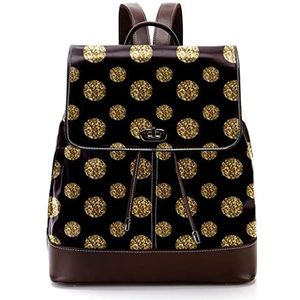 Gepersonaliseerde casual dagrugzak tas voor tiener glitter stippen patroon schooltassen boekentassen, Meerkleurig, 27x12.3x32cm, Rugzak Rugzakken