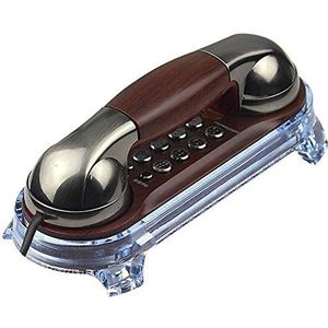Telefoon Thuis Telefoon Vaste Vaste Telefoon Retro Vaste Thuis Wandmontage Enkele Antieke Kleine Telefoon Knop Telefoon (Rood Koper)