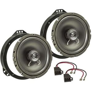 tomzz Audio 4039-002 luidsprekerinbouwset geschikt voor Opel Astra F Omega B Vectra B Zafira A B 165mm coaxiale systeem TA16.5-Pro