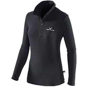 Black Crevice Dames fleece skisorolli I ski-trui voor dames maten I dames functioneel shirt I dames ski trui met ritssluiting I midlayer van 100% microfleece