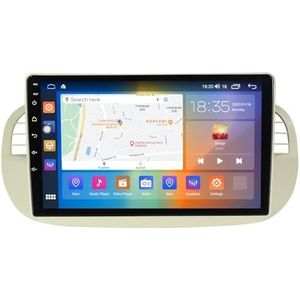 Android 14 Autoradio Stereo voor F-iat 500 (2007-2015) 9 Inch Touchcreen Multimedia Speler met Draadloze Carplay Android Auto 2 Din GPS Navigatie FM RDS Bluetooth 5G-WiFi SWC DSP,M400s