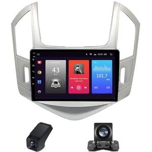 Draadloze Carplay Android 14 Autoradio 2 Din 9 inch autoradio geldt voor Chevrolet Cruze J300 J308 2012-2015 met Android Auto Navi GPS 9 inch met Bluetooth Achteruitrijcamera 1080P(B,X1)