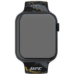 Timex UFC Smartwatch Band Compatible with Apple Watch 44mm / 45mm / 49mm - Black with Yellow and Silver Splatter