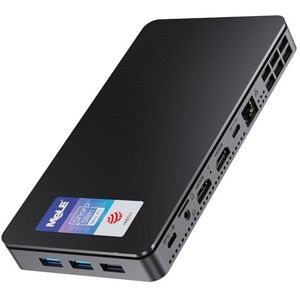 MeLE Mini-pc Overclock4C N100 (tot 3,4 GHz) met Windows 11 Pro Alder-Lake 12e generatie 16 GB RAM, 512 GB geheugen, mini-desktopcomputer, drievoudig display, USB-C multifunctioneel