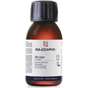Naissance Bernagieolie (Nr. 226) 100ml - Natuurlijk, Koudgeperst Bernagie-Olie voor Huid, Haar, Lichaam, Gezicht