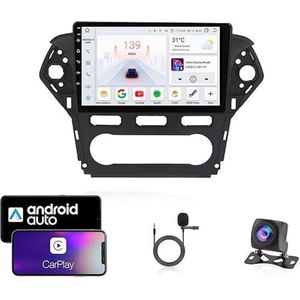 Android 13 Dubbel Din Auto Stereo Touchscreen Auto Stereo Voor Ford Mondeo 4 2010-2014 Met Bluetooth GPS Navigatie WiFi FM Radio USB/SWC/Plug en Play Ondersteuning Carplay&Android Auto(8 Core 4G+Wifi