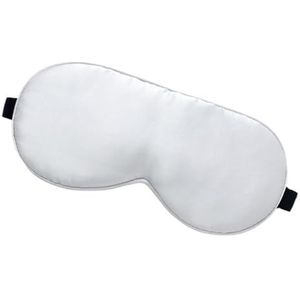 2 stuks zijden slaapmasker echte oogmaskers met verstelbare riem voor slaapblokken licht vermindert gezwollen ogen voor slaap (zilver)