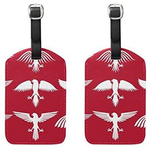 Bagagelabels,Poolse Eagle Print Bagage Bag Tags Travel Tags Koffer Accessoires 2 Stuks Set