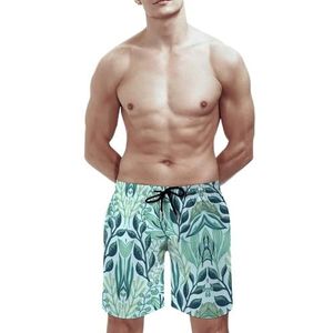 SANYJRV Heren Hawaii Casual Shorts, Licht Zacht Strand Korte Broek, Outdoor Running Sport Trunks met Pocket, Kleur 6, L
