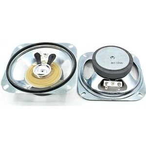 GatherTOOL 2 stuks mini draagbare muziekluidspreker 4 inch 4 OHM/8 Ohm 10 W luidspreker vierkant transparant waterdicht outdoor luidspreker geluidssysteem (kleur: 8 ohm 10 W luidspreker)