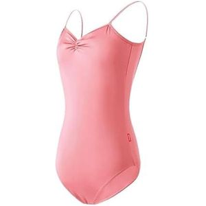 Danscasole Klassieke balletbody voor vrouwen, dans-tanktop voor volwassenen, gymnastiekbadpak, body, zwarte kleding, sexy balletpak, V-hals, camisole body, gymnastiek (C11191232K, S