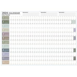 Wandkalender 2024 Maandelijks Groot | Wandkalender januari tot december 2024 - Wandplanner 12 maandkalender, 29x20 inch jaarlijkse jaarplanner, 2024 kalenders voor organiseren en plannen Zonto