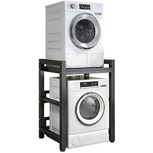 Stapelset, verstelbare standaard, voorlader wasmachine en droger, draagbaar rek met 400 kg capaciteit, opbergunit voor boven de wasmachine