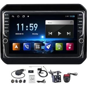 Android 11 2 DIN Autoradio Stereo 9 inch Screen voor Suzuki Ignis 2016-2020 Carplay Android Auto/GPS-navigatie Bluetooth Handenvrij/RDS DAB FM Radio/Voice Control/Stuurbediening (Size : K100S)