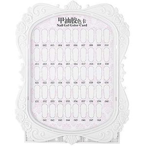 Nail Art Color Display Card Stand 48 Stks Presentatie Gel Display Stickers met Kant Ontwerp voor DIY Nagelsalons