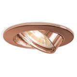 QAZQA - Modern Ronde inbouwspot koper kantelbaar - Edu | Woonkamer | Slaapkamer | Keuken - Staal Rond - GU10 Geschikt voor LED - Max. 1 x 50 Watt