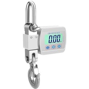 Digitale hangweegschaal Weegschalen Weegschaal Opknoping Draagbare Zware Industriële Weegschaal Haak Kraan Duty Kraan Wisseleenheid Achtergrondverlichting Digitale 300 kg/500 kg (Color : 500kg Silver