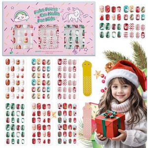 Kunstnagels - 144 Stuks - Druk op Nagels - Voor Kinderen - Meisjes - Volledige Dekking - Acryl Nail Kit