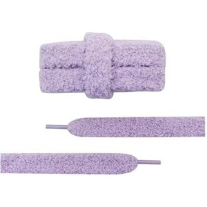 THEDAYBABY 3 paar Trendy Coolstring 15mm Brede Platte Pluche Handdoek Schoenveters Grote Vette Pluizige Fuzzy Ontwerp Perfect Voor Vrouwen Casual Sneakers Lady Schoenen, 3992-paars, 180 cm