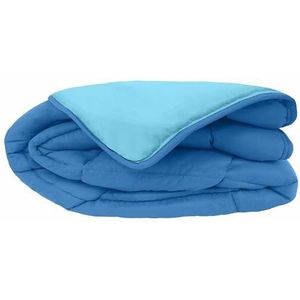 Linnea Winterdekbed, 260 x 240 cm, cocon, tweekleurig, zigeunerblauw/azuurblauw, vulling, polyestervezel, 400 g/m²
