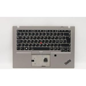Lenovo C-Cover Zwitserland met achtergrondverlichting KBD en FPR, zilver, W125638642 (verlichte KBD en FPR, zilver)