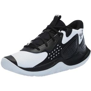 Under Armour - Jet '23 - Basketbalschoen - Zwart/Wit - Gemengd Materiaal