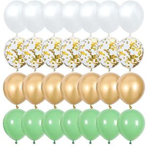 Ballonnen 40 stks10inch avocado sage groene ballonnen parel wit goud confetti ballon bruiloft douche verjaardagsfeestje decoraties Heliumballonnen (Size : Retro Bean Green)