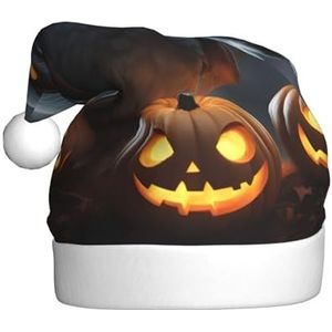 SSIMOO Halloween Uil Ghost Pompoen Pluche Kerstmuts Voor Volwassenen, Feestelijke Feesthoed, Ideaal Feestaccessoire Voor Bijeenkomsten
