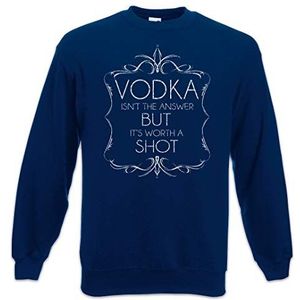Urban Backwoods Vodka Isn't The Answer Heren Sweatshirt Pullover Sweater Blauw Maat L