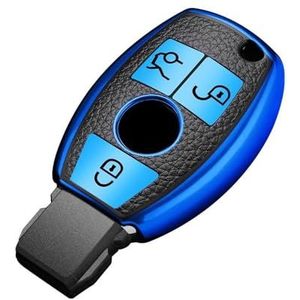 Autosleutel beschermhoes TPU Auto Afstandsbediening Sleutel Case Cover Shell Fob Voor A B C E R Klasse GLS GLA GLK GLC CLS CLA W204 W205 W212 W463 W176 Sleutel Shell(Blue)