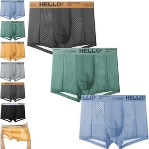 HomeJoySet Heren Mesh Low Rise Boxer Briefs - Ultradunne Ademende Zwembroek, Multipack(3pcs-d,M)